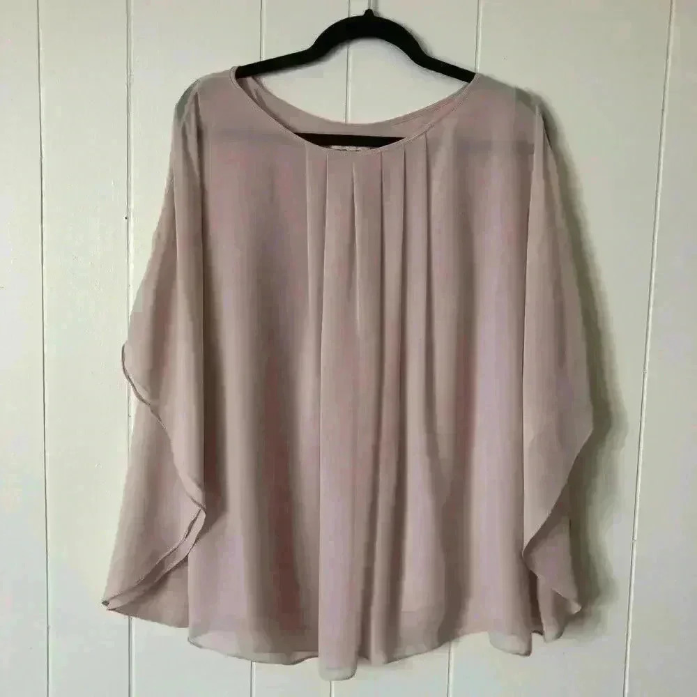 Max Studio Women's Flowly Powdered Pink Blouse Size M